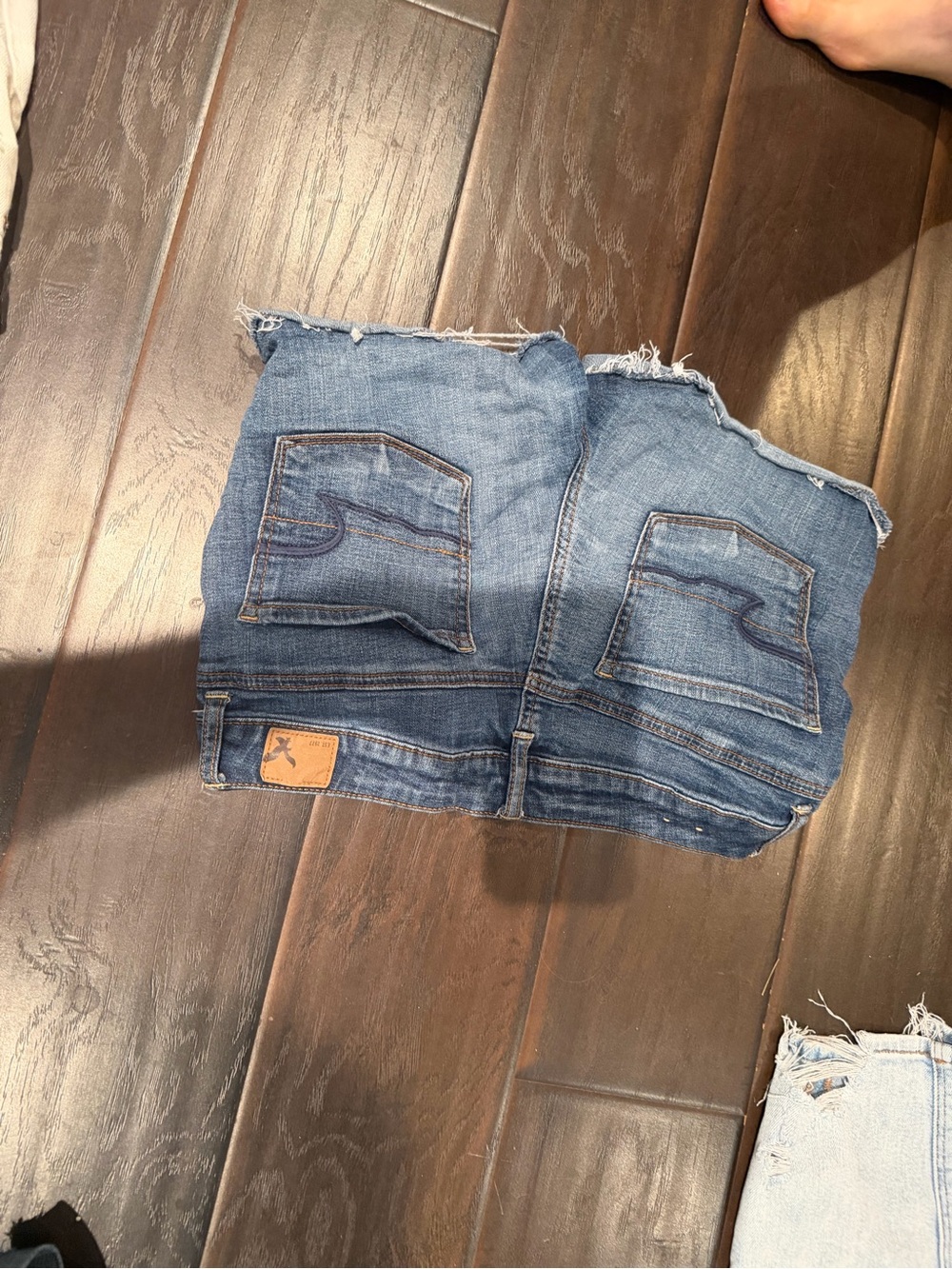 American Eagle Outfitters Distressed Blue Denim Jean Shorts